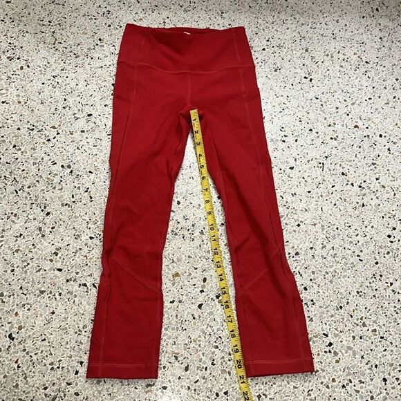 Lululemon pace rival high rise waist leggings 22” dark red 2 - Picture 8 of 10